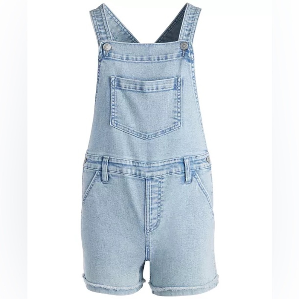 Epic Threads Light Blue Denim Girls Overalls size 7- NEW